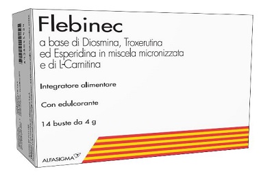 Image of Flebinec Integratore Alimentare Tono Venoso Drenaggio Linfatico 14 Bustine
