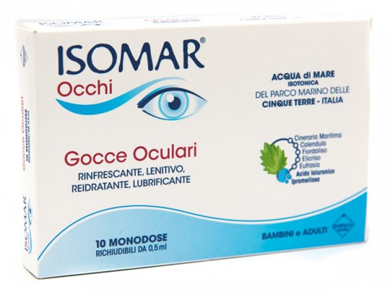 Image of Isomar Occhi Monodose Gocce Oculari Occhi Rossi 10 Flaconcini