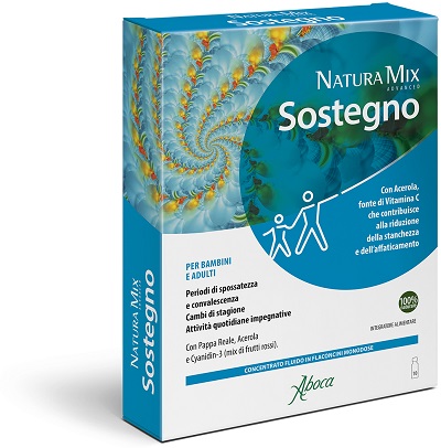 Image of Aboca Natura Mix Advanced Sostegno Concentrato Fluido Integratore Ricostituente 10 Flaconcini