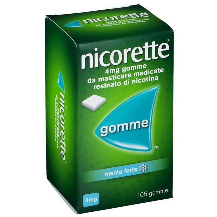 Nicorette Gomme da masticare alla menta 4 Mg Nicotina 105 Gomme Masticabili
