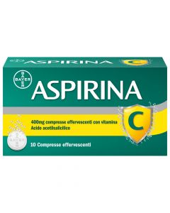 Aspirina C per Influenza, Raffreddore e Febbre con Vitamina C, 10 Compresse Effervescenti
