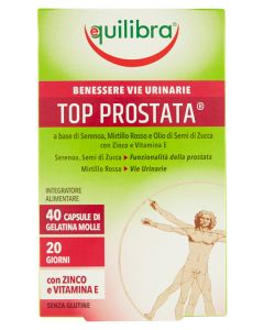 Equilibra Top Prostata Integratore Benessere Vie Urinarie 40 Capsule