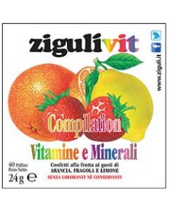 Zigulì Vit Compilation Vitamine e Minerali Arancia Fragola Limone 40 Palline