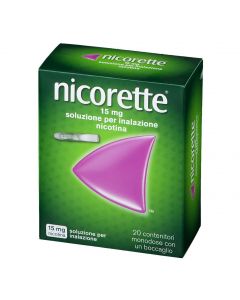 Nicorette soluzione per inalazione 15 mg Nicotina 20 Flaconcini Monodose