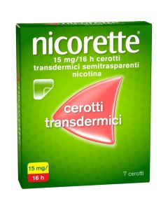 Nicorette 7 Cerotti Transdermici 15 mg Smettere di Fumare