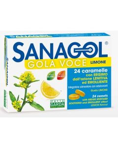 Sanagol Gola Voce Senza Zucchero Limone Confezione 24 Caramelle