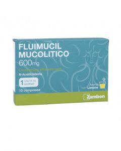 Fluimucil Mucolitico 600 mg N-Acetilcisteina 10 Compresse Effervescenti