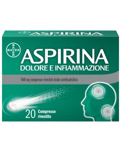 Aspirina Dolore E Infiammazione 500 Mg Acido Acetilsalicilico 20 Compresse