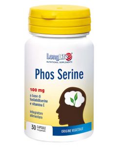 Long Life Phos Serine Integratore Fosfatidilserina 30 Capsule