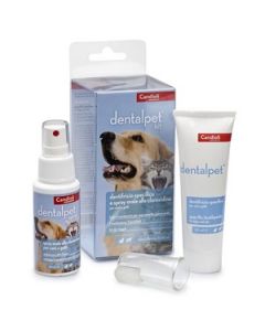 Candioli Dentalpet Kit Igiene Orale Cani E Gatti Dentifricio+Spray+Ditale