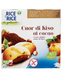 Rice&Rice Cuor di Riso al Cacao Snack Biologico Senza Glutine 6x33 g