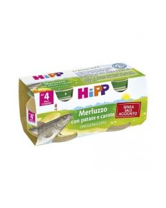 HIPP BIO OMO MERLUZ CAR/PAT 2X80