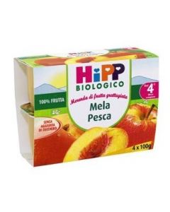 HIPP GRATTUGIA MELA PESCA 4X100G