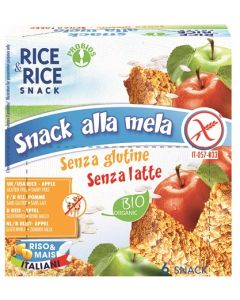 Rice&Rice Snack Di Riso Alla Mela Biologico Senza Glutine 6x21 g
