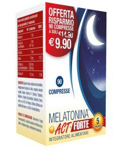 Melatonina Act 1mg + 5 Complex Forte Integratore di Melatonina 90 compresse