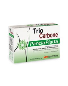 Trio Carbone Pancia Piatta Integratore Contro Gonfiore Addominale 10+10 Bustine