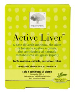 New Nordic Active Liver Integratore Cardo Mariano Fegato 60 Compresse