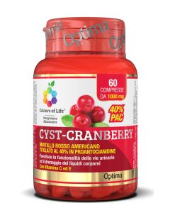 Optima Colours of Life Cranberry Integratore Benessere Vie Urinarie 60 Compresse