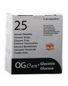 Ogcare Glucosio Strisce Misurazione Glicemia 25 Pezzi