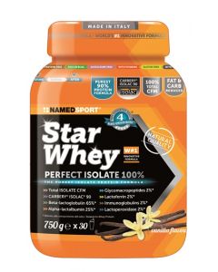 Named Sport Star Whey Isolate Vaniglia Integratore di Proteine Isolate del Siero del Latte 750 g