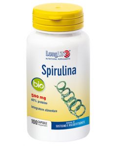 LongLife Spirulina Bio 500 mg Integratore 100 Capsule Vegetali