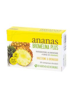 Farmaderbe Ananas Bromelina Plus Integratore Alimentare 30 Compresse