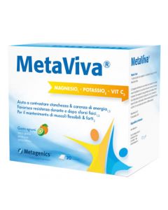 Metaviva Magnesio Potassio Vitamina C Integratore Energetico 20 Bustine