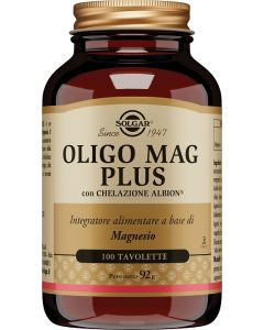 Solgar Oligo Mag Plus Integratore Alimentare a base di Magnesio 100 Tavolette