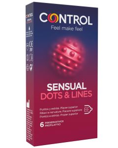 Control Profilattici Sensual Dots&Lines 6 Pezzi