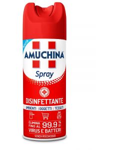 AMUCHINA Spray Disinfettante Ambiente, Oggetti e Tessuti 400 ml