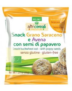 Altri Cereali Snack Grano Saraceno E Avena Con Semi Di Papavero Senza Glutine 35g