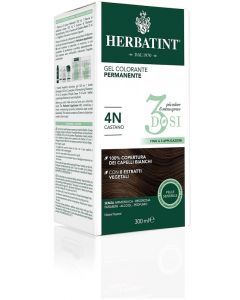 Herbatint Tintura Capelli Gel Permanente 3Dosi 4N Castano 300 ml