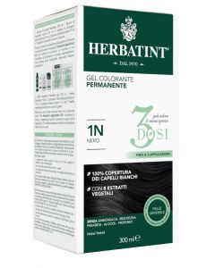 Herbatint Tintura Capelli Gel Permanente 3Dosi 1N Nero 300 ml