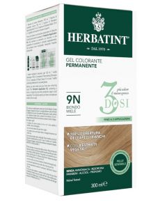 Herbatint Tintura Capelli Gel Permanente 3Dosi 9N Biondo Miele 300 ml