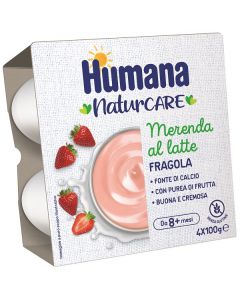 Humana Mer.latte Fragola4x100g