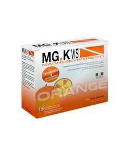 MG.K Vis Magnesio Potassio Arancia Zero Zuccheri Integratore Sali Minerali 15 Bustine