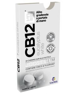 CB12 Boost Chewing-Gum Allo Xilitolo 10 Gomme Masticabili Eucalipto Bianco