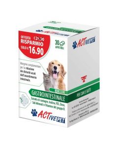 Active Pet Integratore gastrointestinale cani e gatti 30 compresse