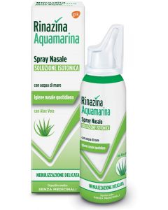 Rinazina Aquamarina Spray Isotonico con Acqua di Mare e Aloe Vera 100 Ml