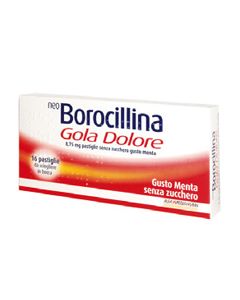 Neo Borocillina Gola Dolore 8,75mg Menta Senza Zucchero 16 Pastiglie