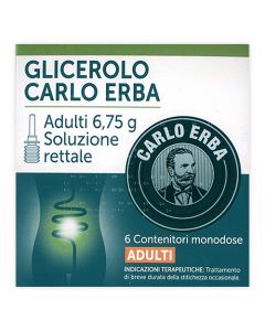 Glicerolo Carlo Erba Adulti 6,75g Soluzione Rettale 6 Clismi