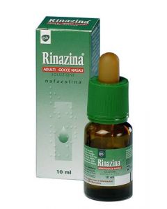 Rinazina Gocce Nasali Decongestionanti Nafazolina 0,1% Adulti 10 ml