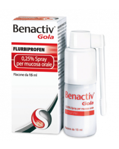 Benactiv Gola Spray Per Mucosa Orale 2,5 mg/ml con Flurbiprofene 15 ml