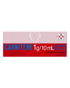 Carnitene 1g/10ml L-Carnitina Soluzione Orale 10 Flaconcini Monodose