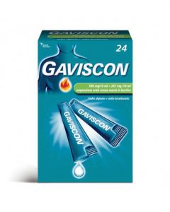 Gaviscon Sospensione Orale Aroma Menta 500 mg + 267 mg 24 Bustine