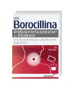 Neo Borocillina Infiammazione e Dolore 400mg Granulato Soluzione Orale 12 Bustine