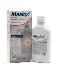 Maalox Sospensione Orale Aroma Menta 4%+3,5% Antiacido 250 ml