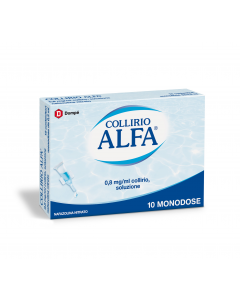 Collirio Alfa Monodose 0,8 mg/ml Nafazolina Decongestionante 10 Flaconcini