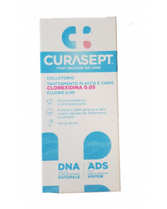Curasept Collutorio trattamento Placca e Carie Clorexidina 0,05% + Fluoro 0,05% 200ml