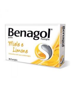 Benagol Pastiglie Miele e Limone Antisettico Cavo Orale 36 Pastiglie